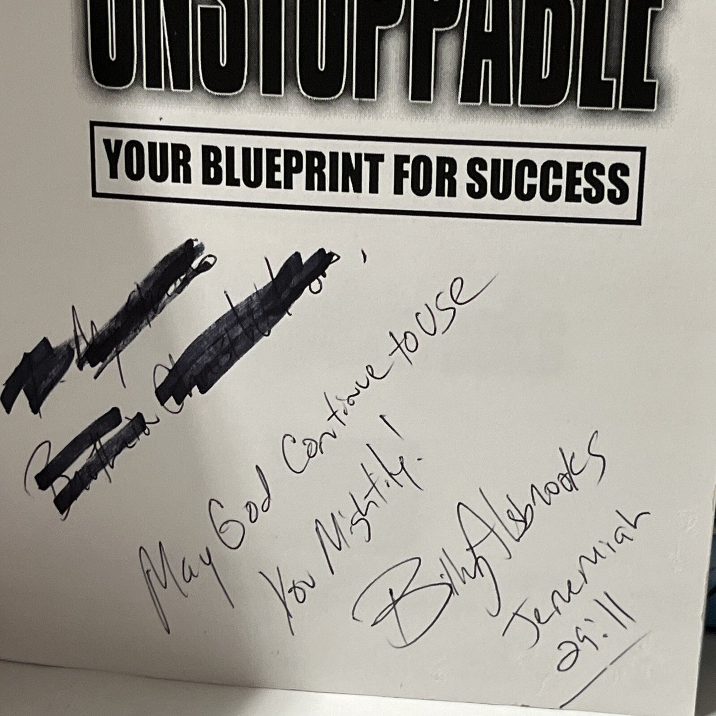 Blessed And Unstoppable: Your Blueprint For Success By Billy Alsbrooks (SIGNED)