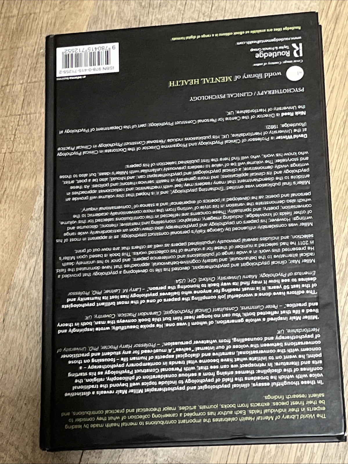 Towards a Radical Redefinition of Psychology: The selected works of Miller Mair 