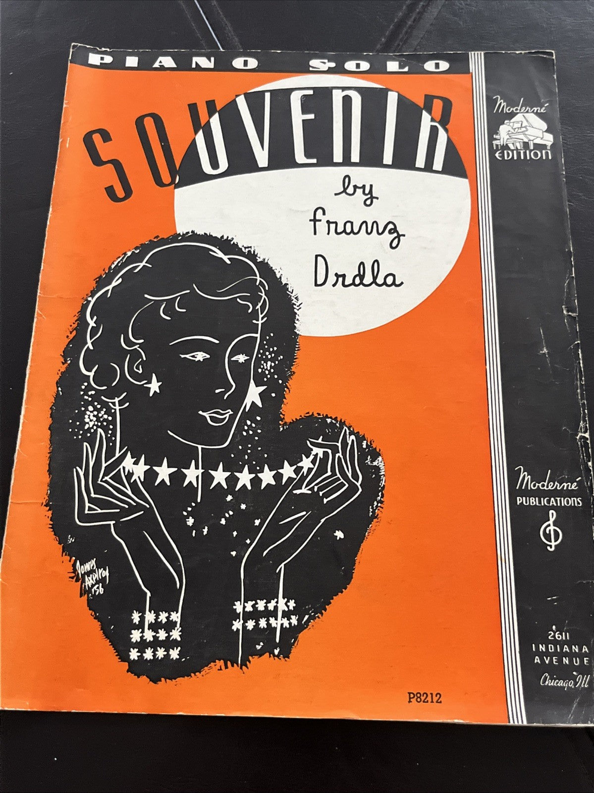 Piano Solo Souvenia by Franz Drdla Music Sheet Arranged By Boguslawski 1936