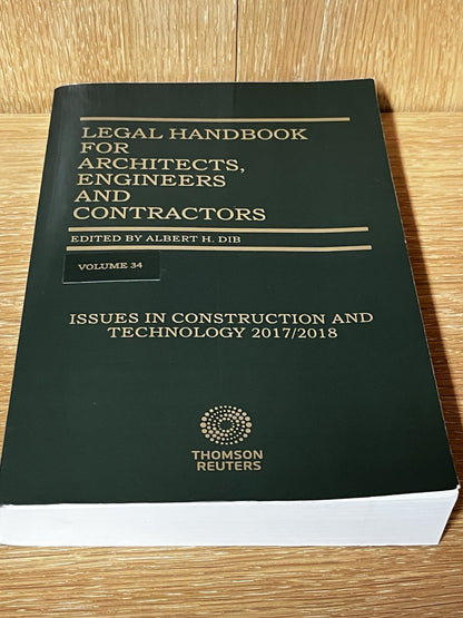 Legal Handbook for Architects, Engineers and Contractors Vol 34 2017/2018