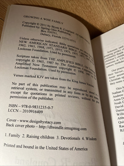 Growing a Wise Family : 100 Devotionals from the Book of Proverbs