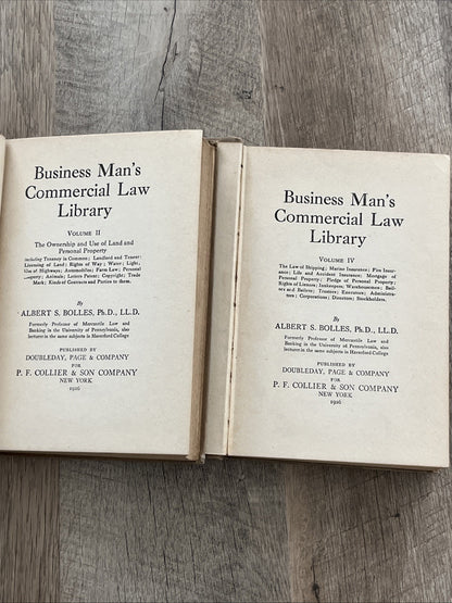 Business Man’s Commercial Law Library Volume 2 and 4 By Albert S. Bolles, Ph.D.
