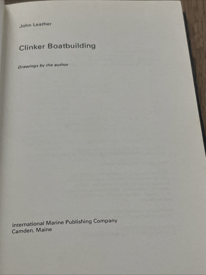 Clinker Boatbuilding John Leather Timber Wooden Boat Construction Manual‎ 1973