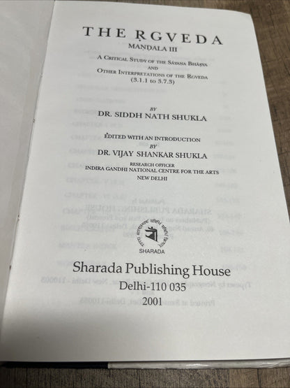 The Rgveda Mandala III: A Critical Study of the Sayana Bhasya and Other ..