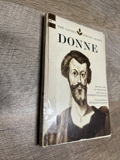 Donne The Laurel Poetry Series Wanning & Wilbur 1st Printing 1962 Vintage PB