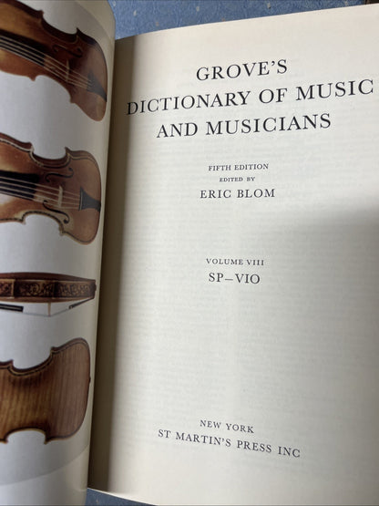 Grove Dictionary of Music and Musicians 5th Ed Complete Set Vol 1 - 10 (A — Z)