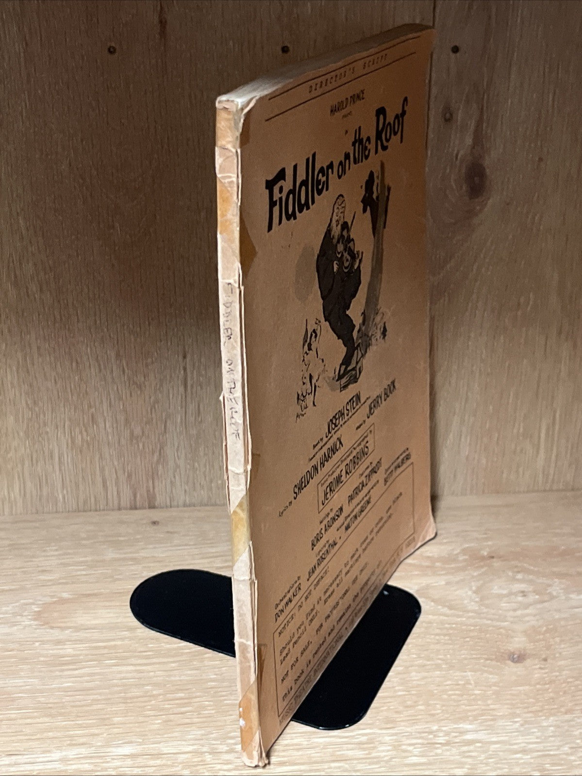 Fiddler On The Roof Director’s Script Harold Prince Music Theatre Pamphlet