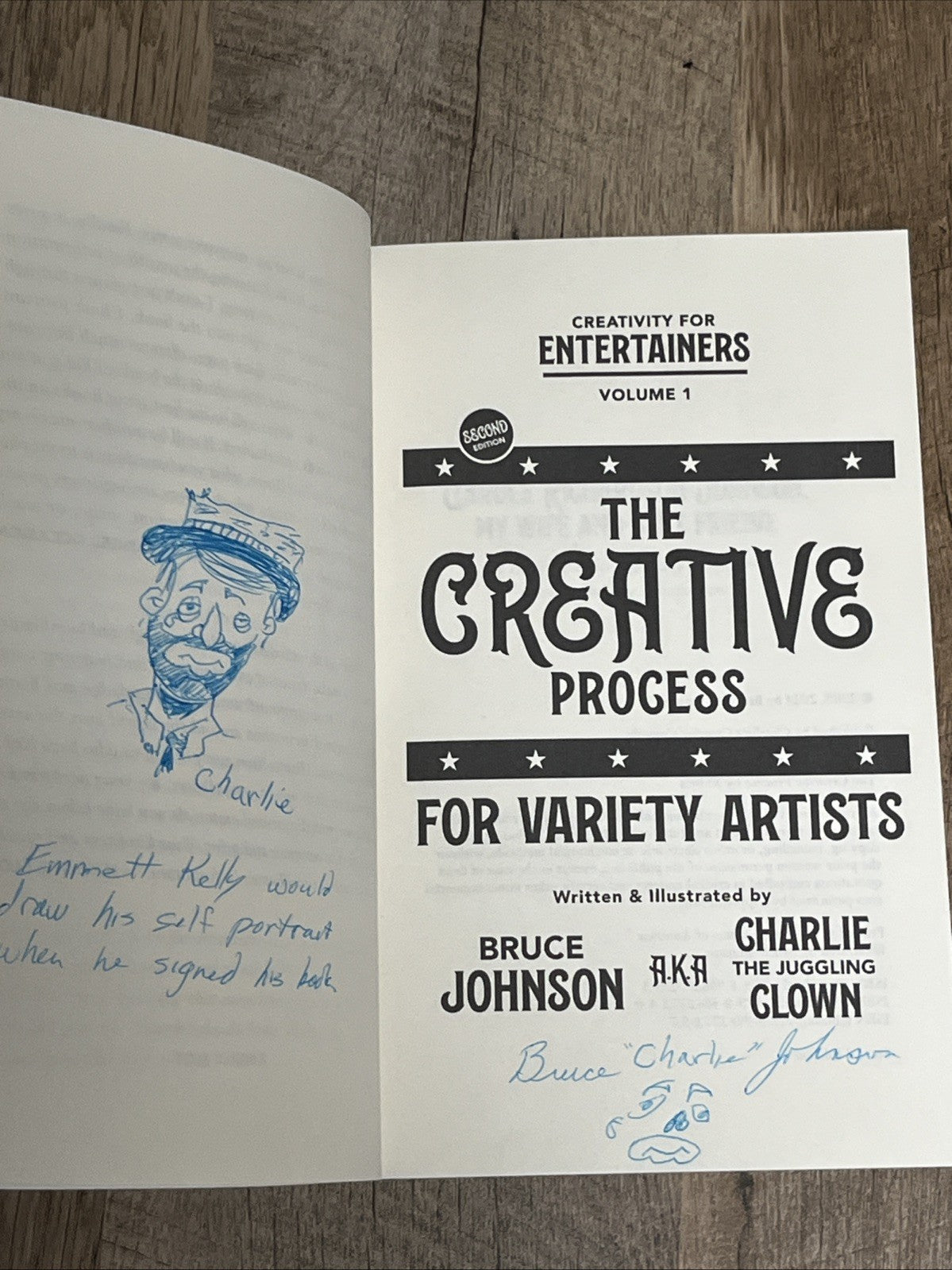 The Creative Process for Variety Artists Vol 1 SIGNED Bruce Charlie Johnson
