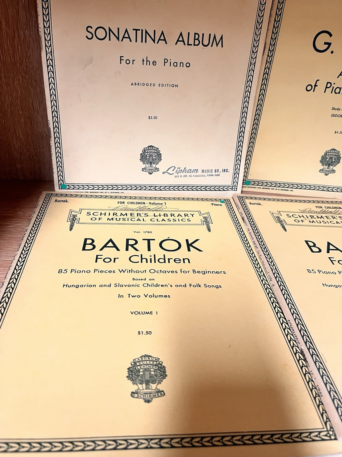 Bela Bartok Mikrokosmos Piano Solo & Schemer’s Llibrary Musical Classics Lot 5