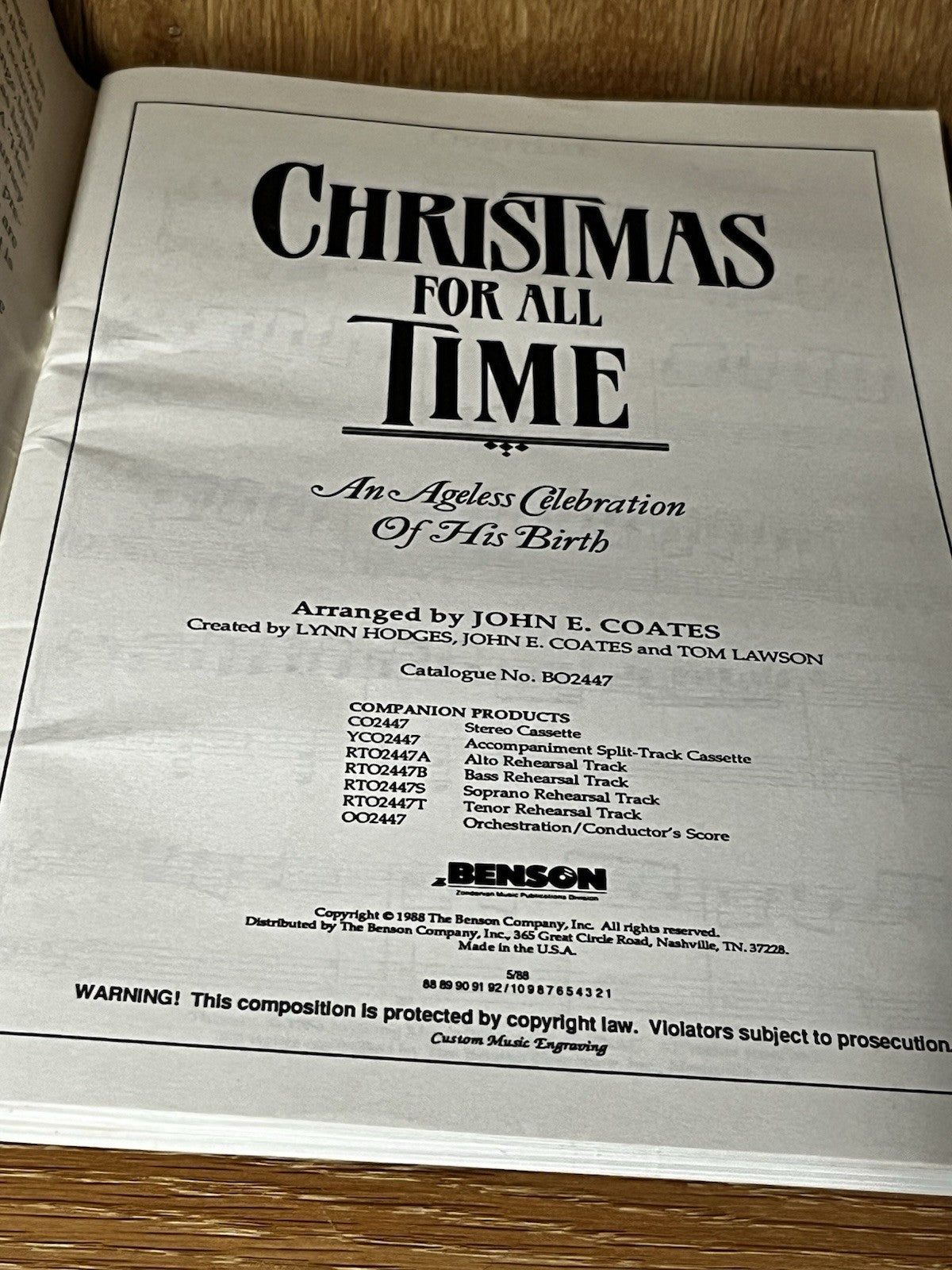 CHRISTMAS FOR ALL TIME AN ANGEL CELEBRATION OF HIS BIRTH BY LYNN HODGE & JOHN