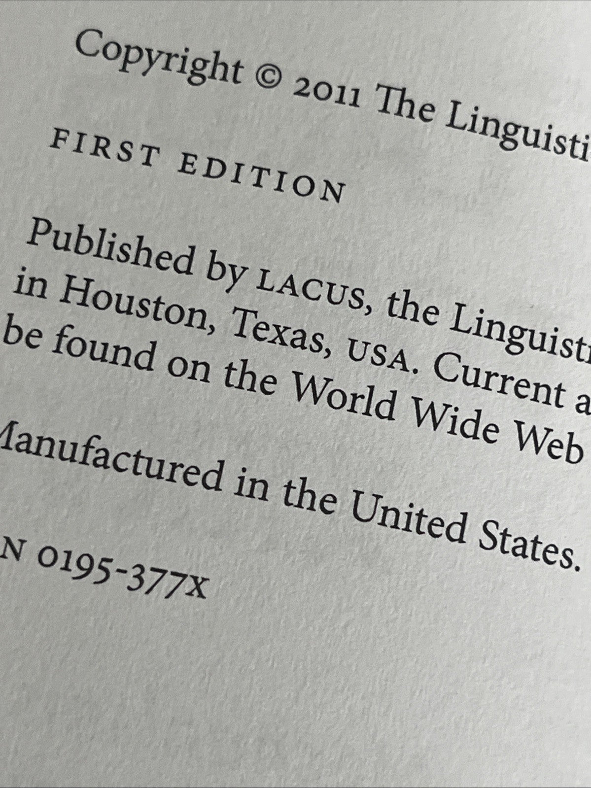 Lacus Forum XXXVI: Mechanisms of Linguistic Behavior"