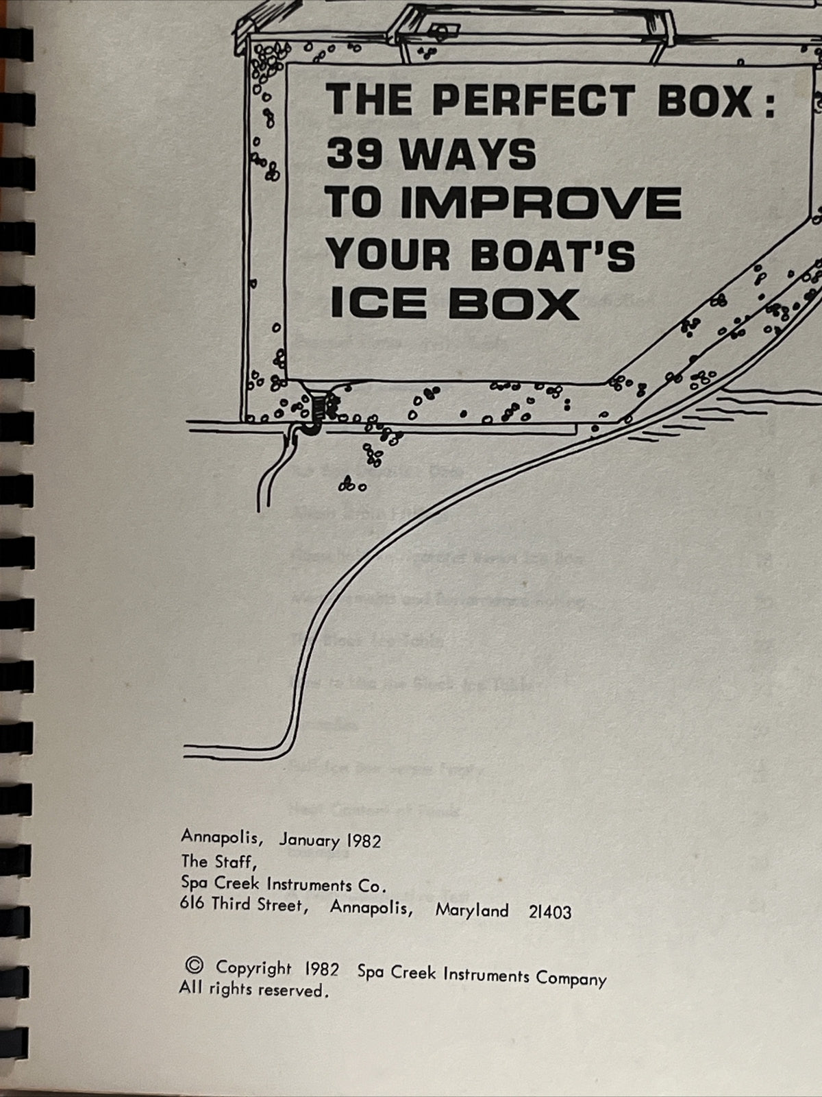 The Perfect Box - 39 Ways to Improve Your Boat's Ice Box, The Staff Creek Instm