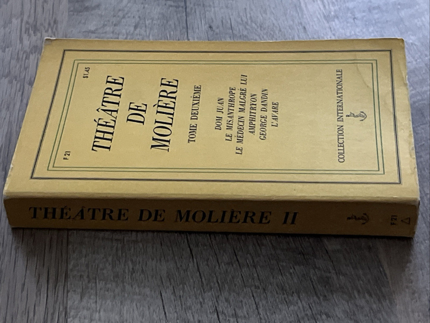 Theatre De Moliere Tome Deuxieme, Dom Juan Le Medecin Malgre Lui Amphitryon 1962
