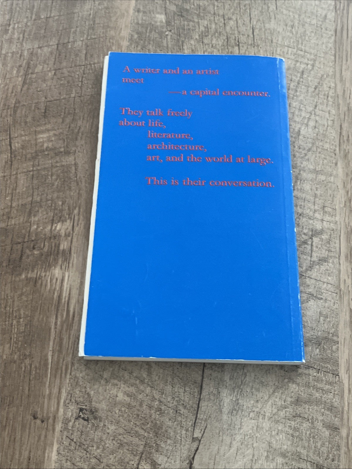 Conversation" by Michel Butor and Dan Graham (Sternberg Press)