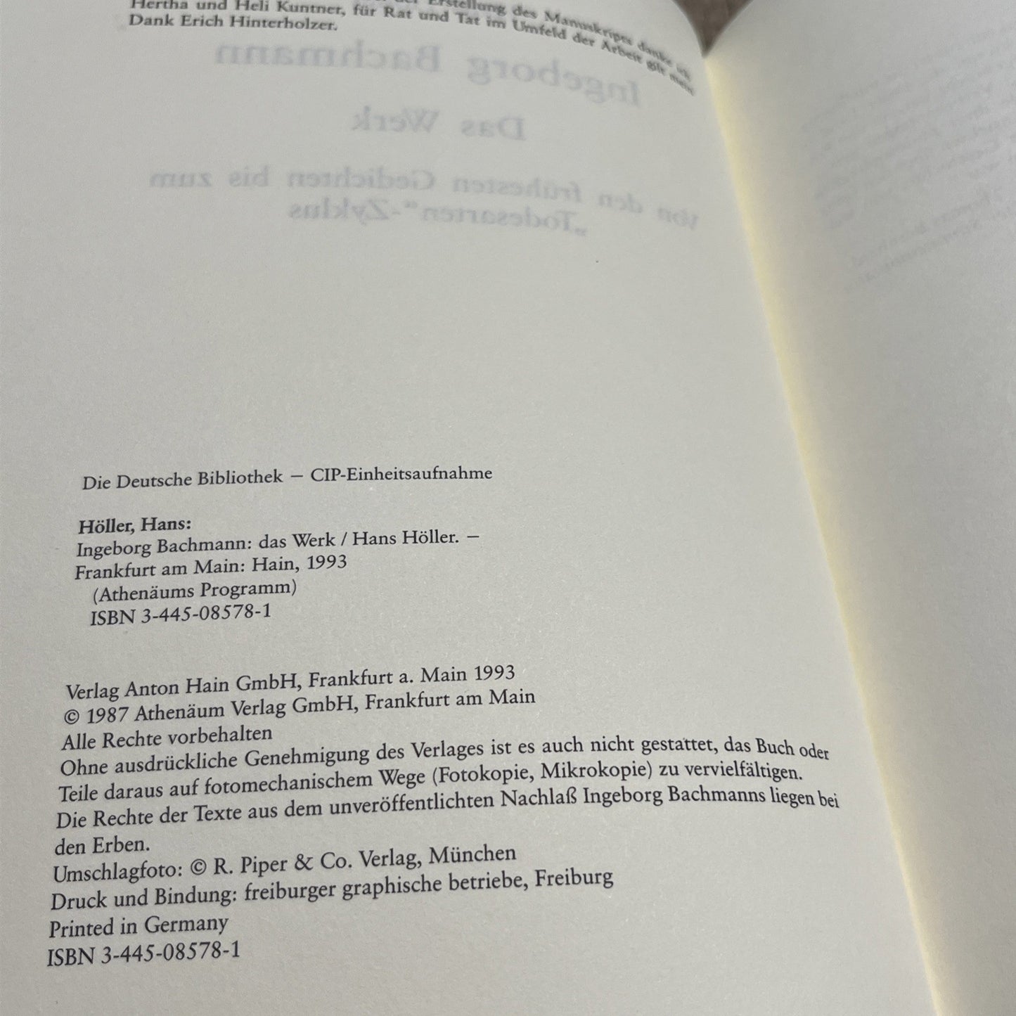 Ingeborg Bachmann Das Werk. Von den frühesten Gedichten bis zum "Todesarten"-Zyk