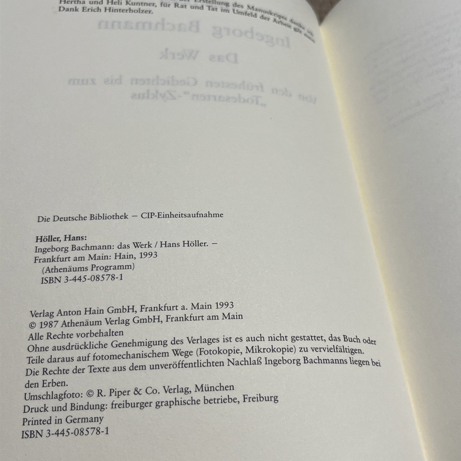 Ingeborg Bachmann Das Werk. Von den frühesten Gedichten bis zum "Todesarten"-Zyk