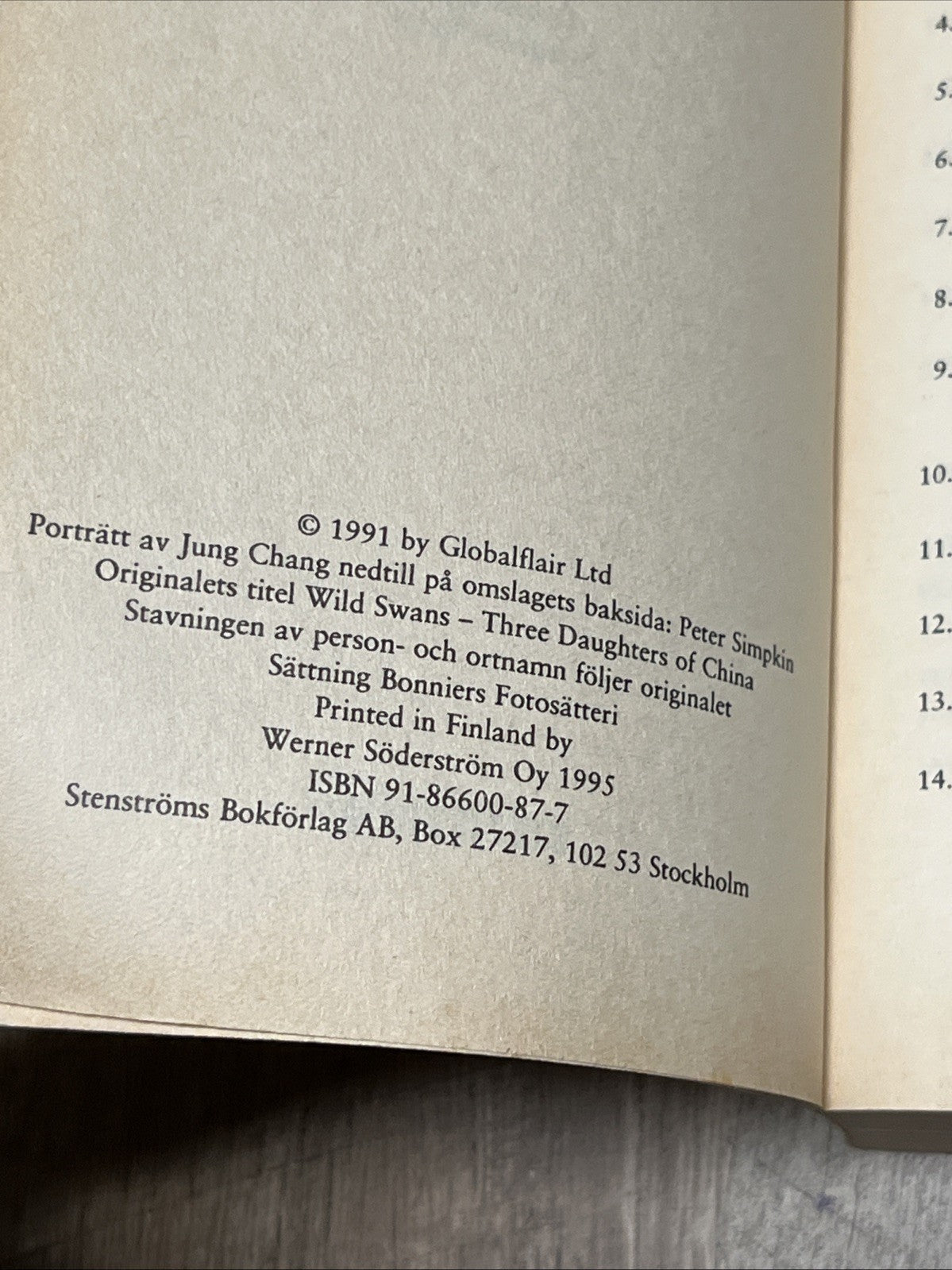 Vilda Svanar: Tre döttrar av Kina, Jung Chang, 1995