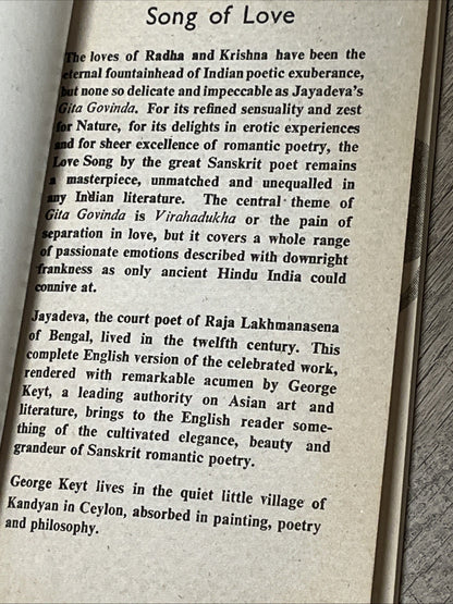 George Keyt Book : SONG OF LOVE :  1st Edition Rare Collection