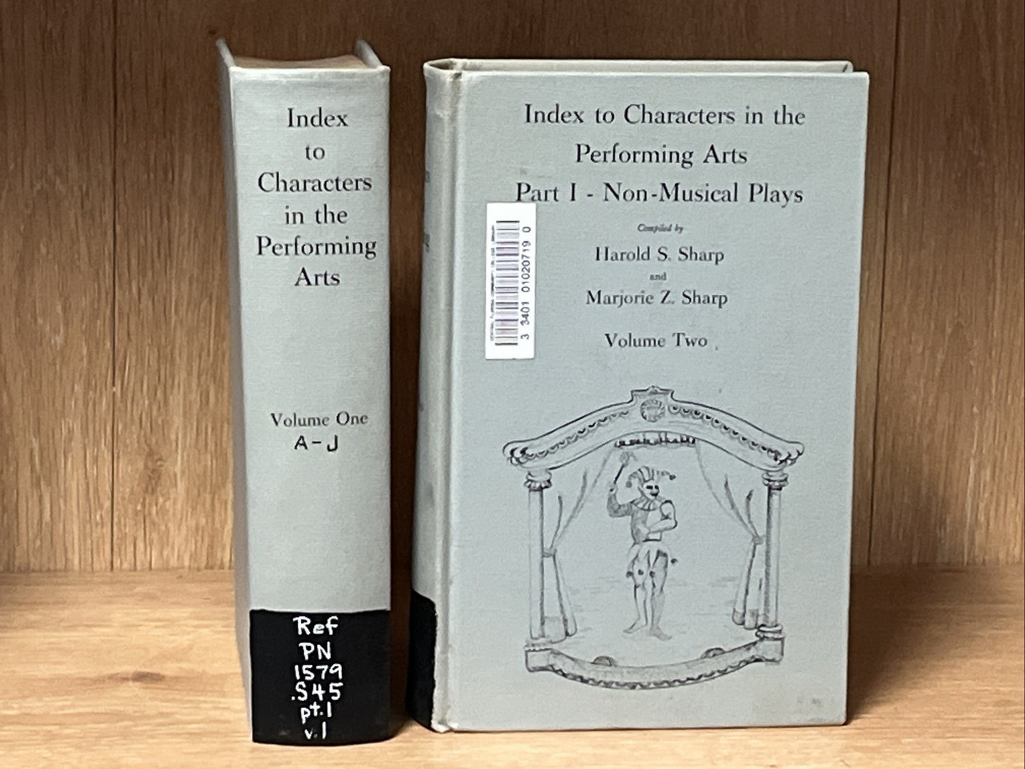 Index to Characters in the Performing Arts Vol 1 - 2 HAROLD S sharp, MARJORIE Z