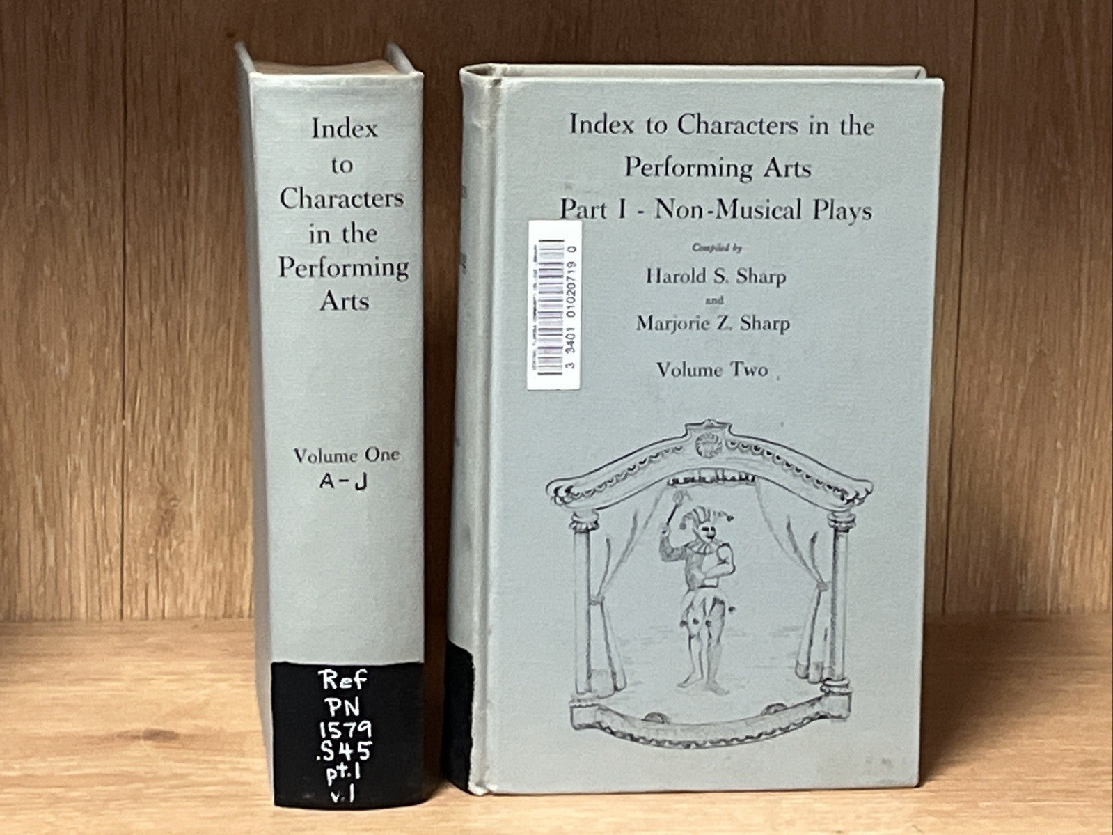 Index to Characters in the Performing Arts Vol 1 - 2 HAROLD S sharp, MARJORIE Z