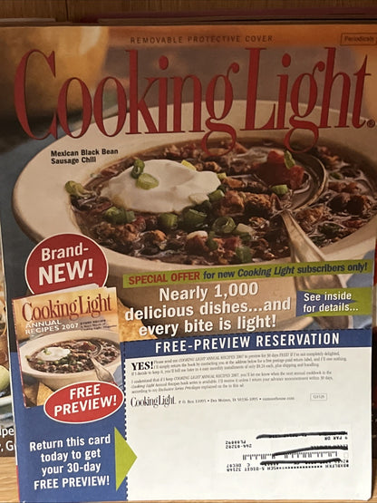 COOKING LIGHT MAGAZINES~LOT OF 5 / 2007