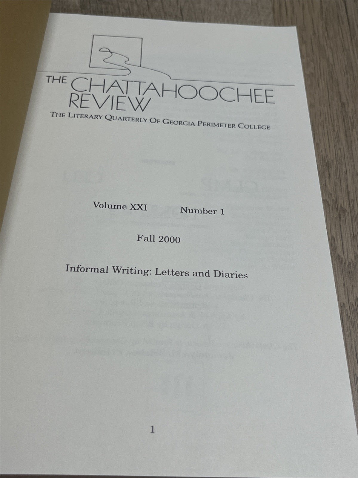 Indiana Review, Volume 21, Number 1 - Fall 2000