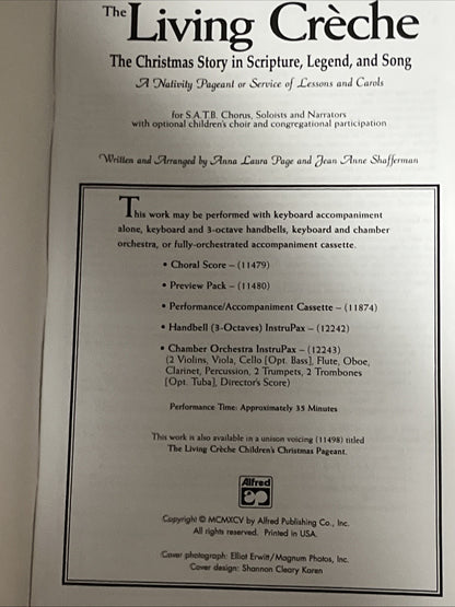 Lot 8 The Living Crèche The Christmas Story in Scripture, Legend and Song SATB