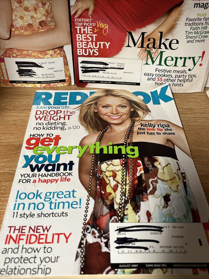 REDBOOK MAGAZINE Love Your Life Lot of 7 2007 - 2009 Mariah, Heidi, Trisha