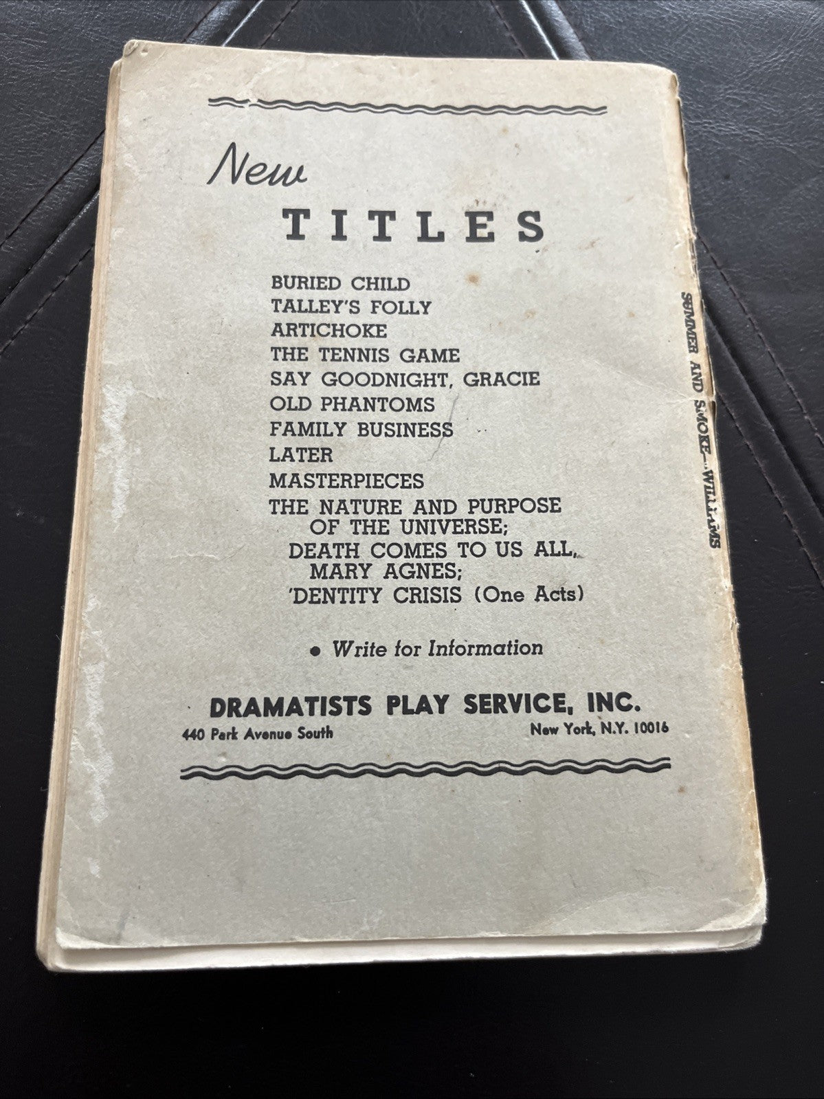 Summer and Smoke by Tennessee Williams