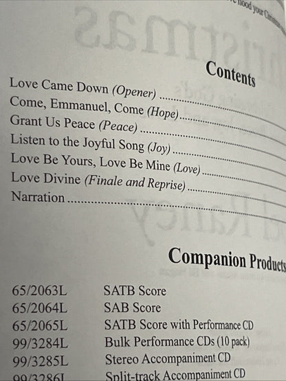 Love Came Down at Christmas - SATB  Celebrating God’s Hope, Peace, Joy