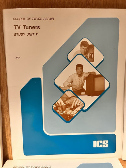Lot of 13 School of TV and VCR Repair Parts ICS Manuals 1980s