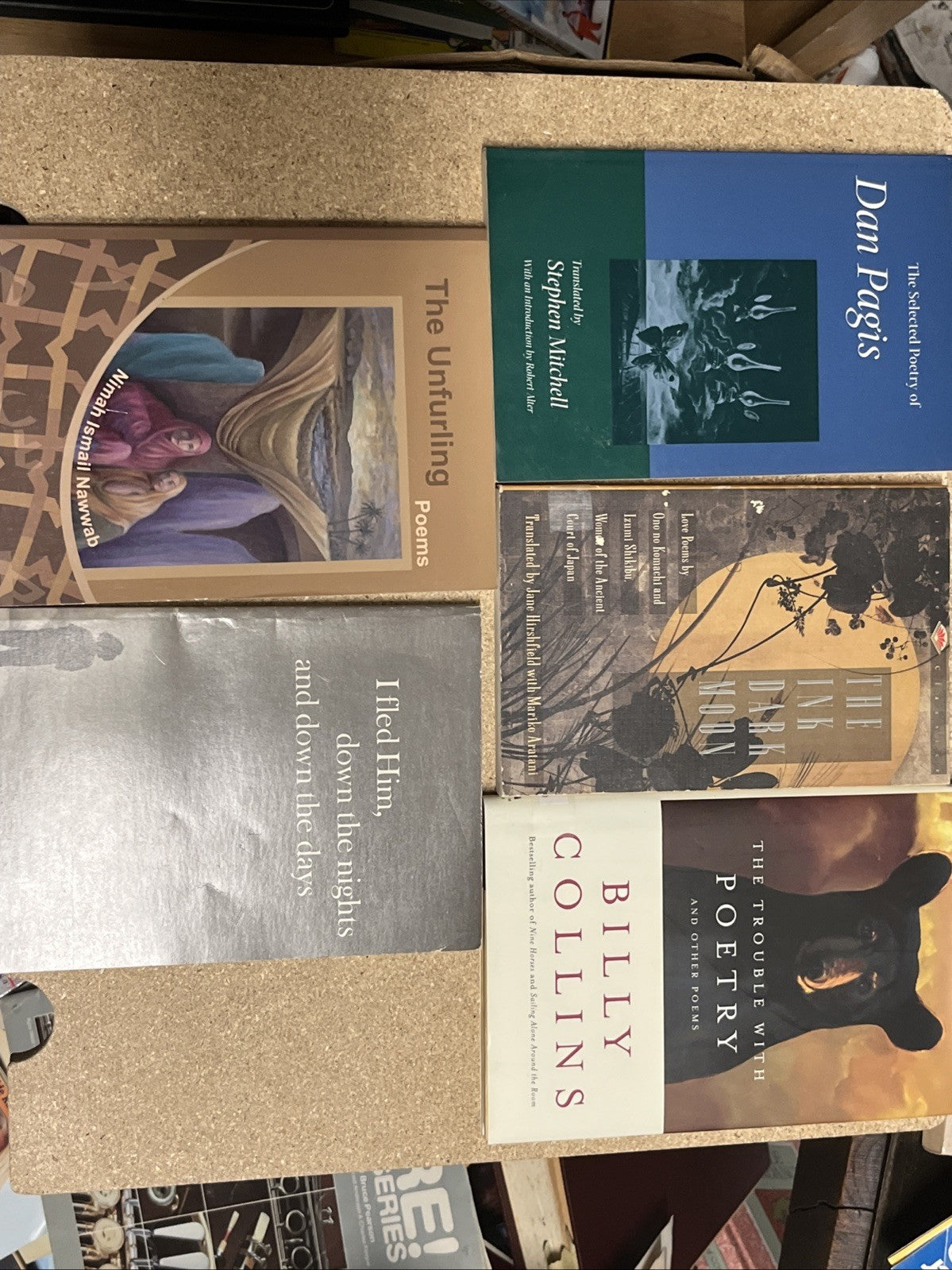 Lot of 5 Poetry, Love , poems, Books Mitchell, Collins, Nawwab, Hirshfield, Etc