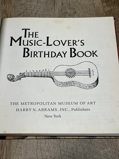 Music Lovers Birthday Book - Hardcover By Metropolitan Museum of Art