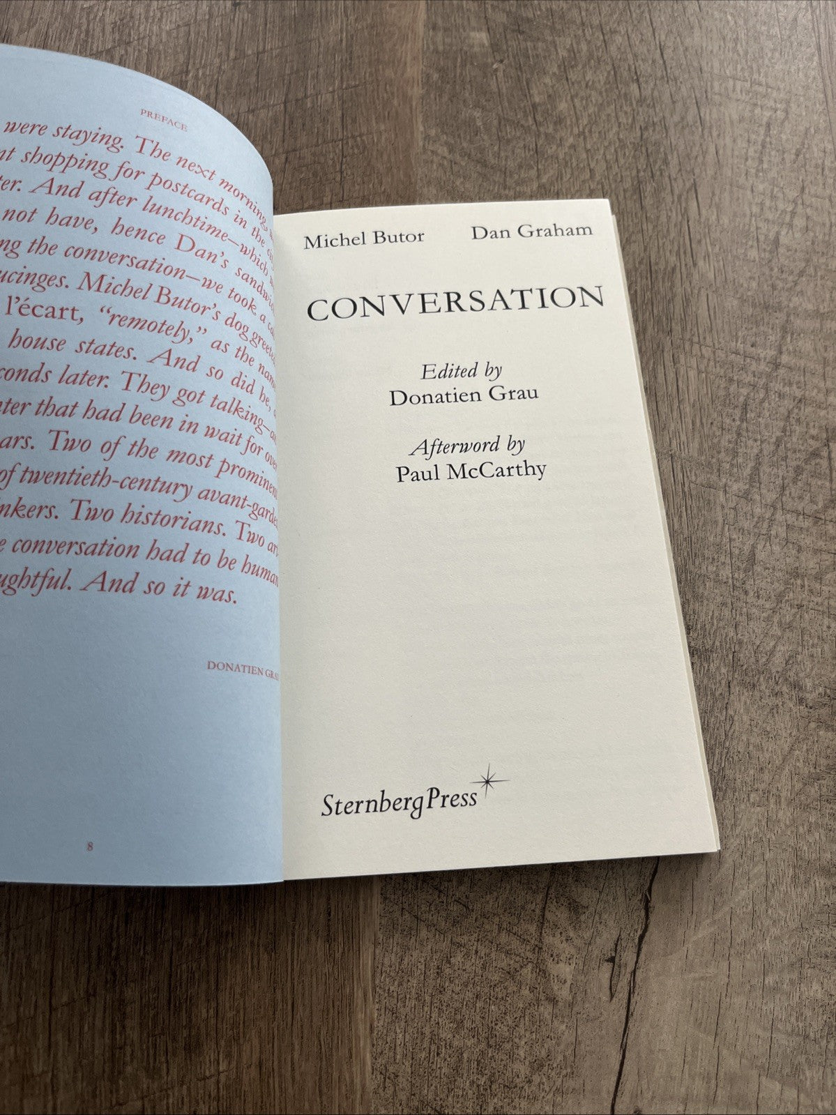 Conversation" by Michel Butor and Dan Graham (Sternberg Press)