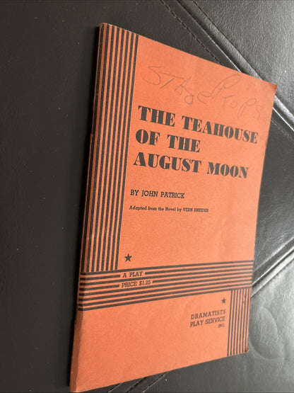 The Teahouse of the August Moon By John Patrick Novel Vern Sneider