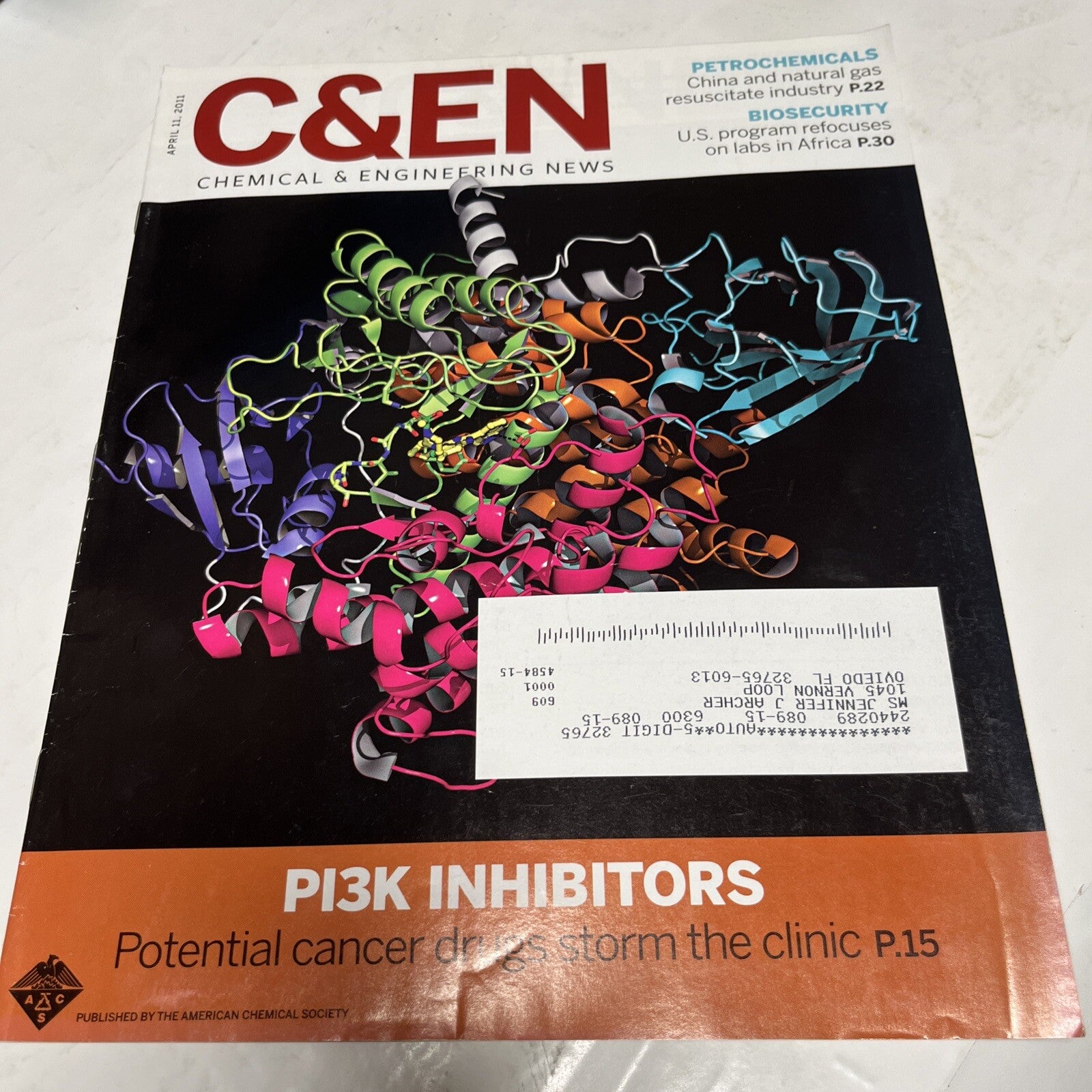 Lot of 3 C&EN Chemical And Engineering News Magazine Issue