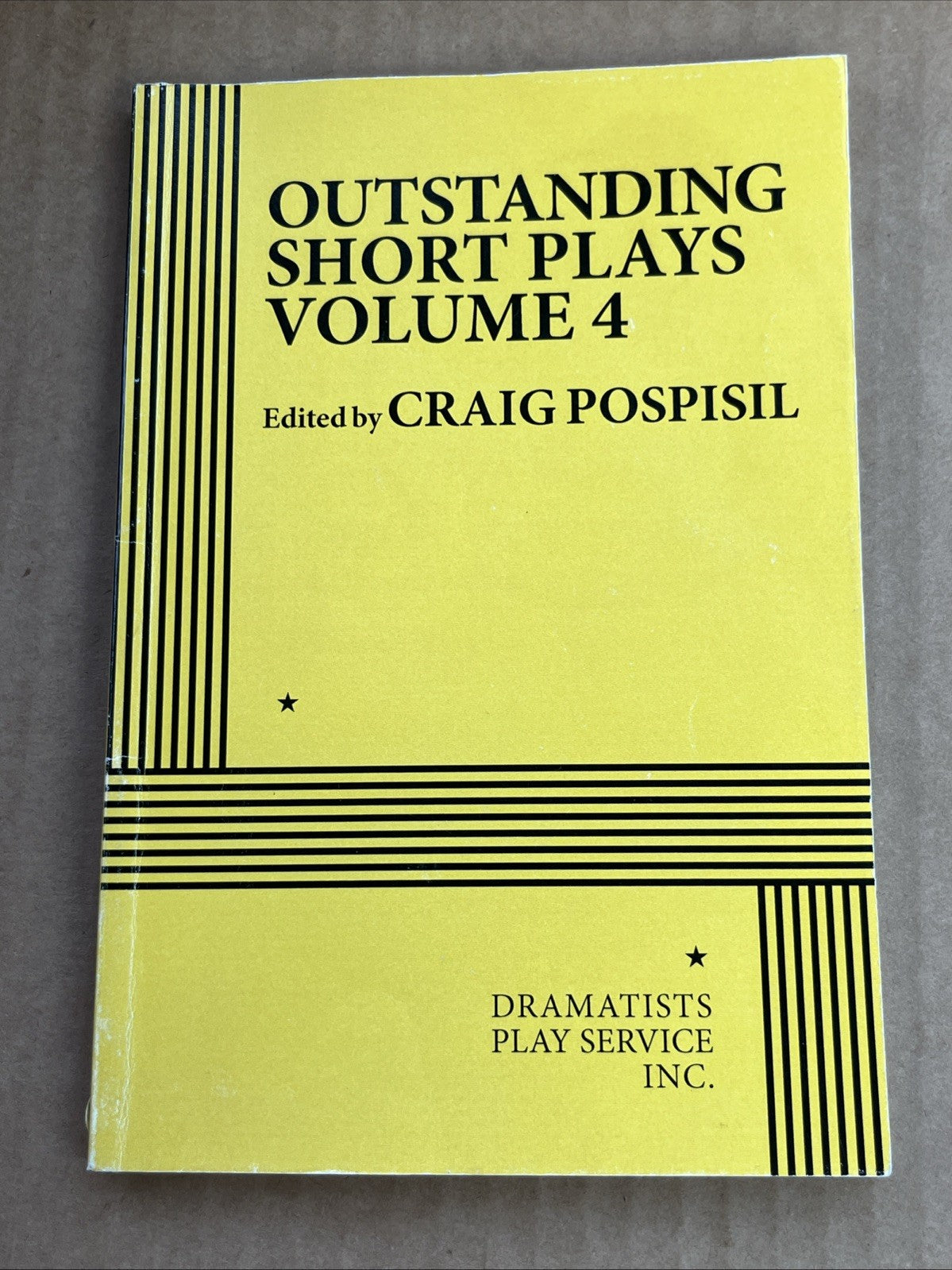 OUTSTANDING SHORT PLAYS VOLUME 4 By Craig Pospisil