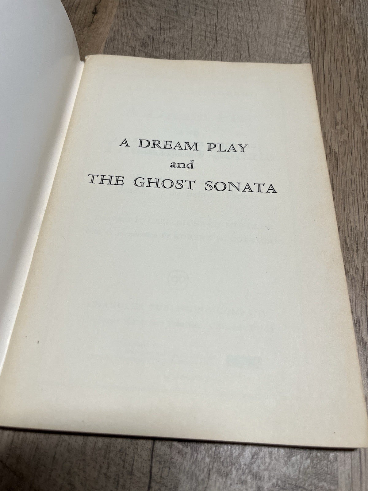 August Strindberg A Dream Play And The Ghost Sonata 1966 by Carl Richard Mueller