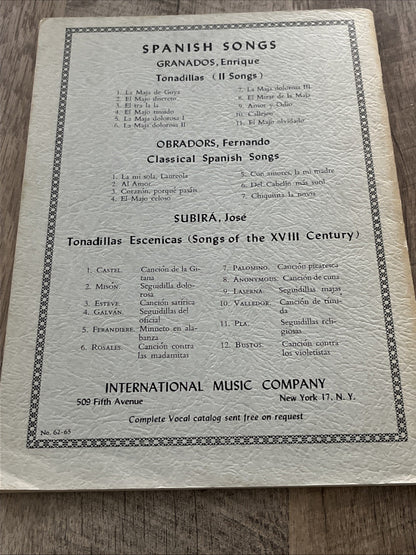 Spanish Songs of 18th Century ( Tonadillaa Escenicas) For Voice & Piano ESP/ EN