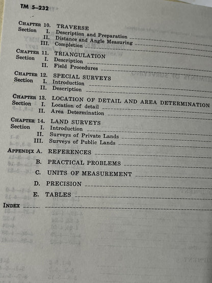 Technical Manual  Elements of Surveying TM 5-232  (1971)