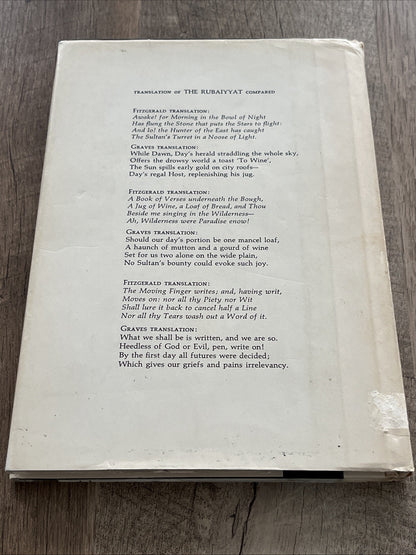 The Original Rubaiyyat of Omar Khayaam 1st Edition Hardback / Robert Graves 1967