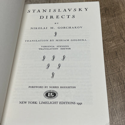 STANISLAVSKY DIRECTS By Nikola-i Mikha-ilovich Gorchakov *Good Condition*