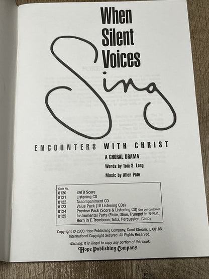 When Silent Voices Sing Encounters with Christ Choral Drama by Long & Pote CD-R
