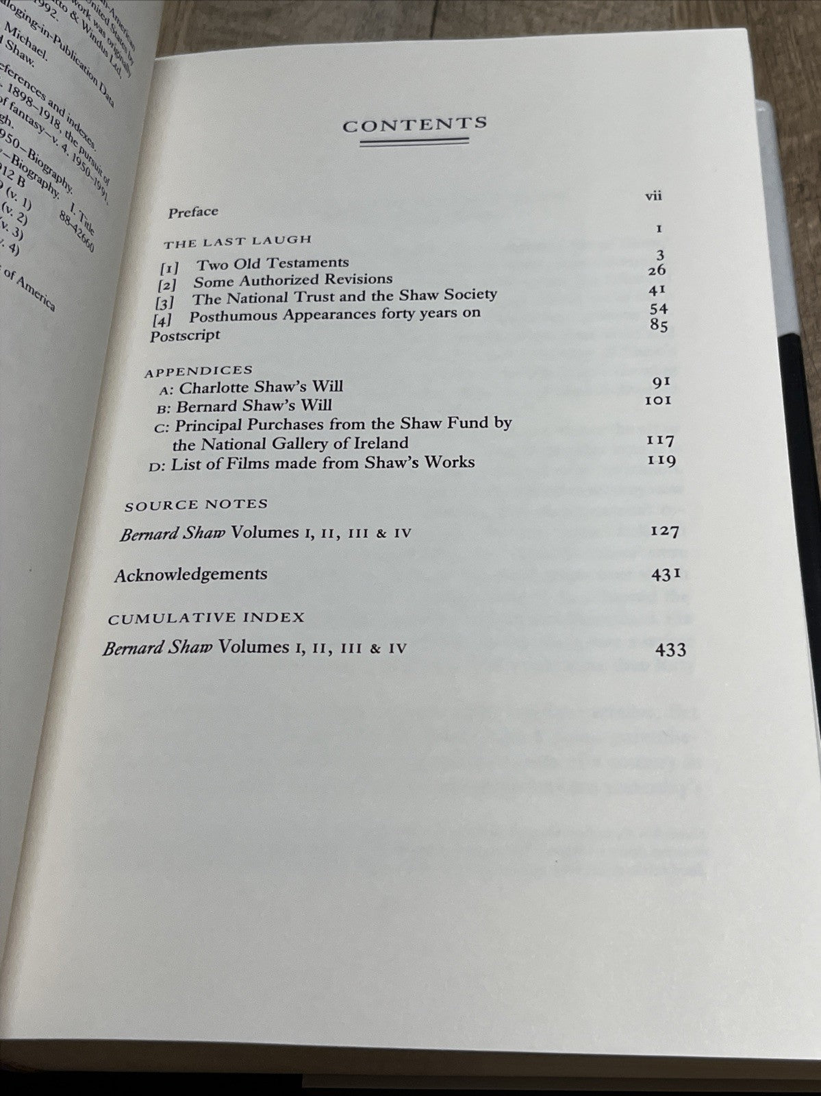 Bernard Shaw 1st Edition Michael Holroyd Vol IV 1950-1991 The Last Laugh