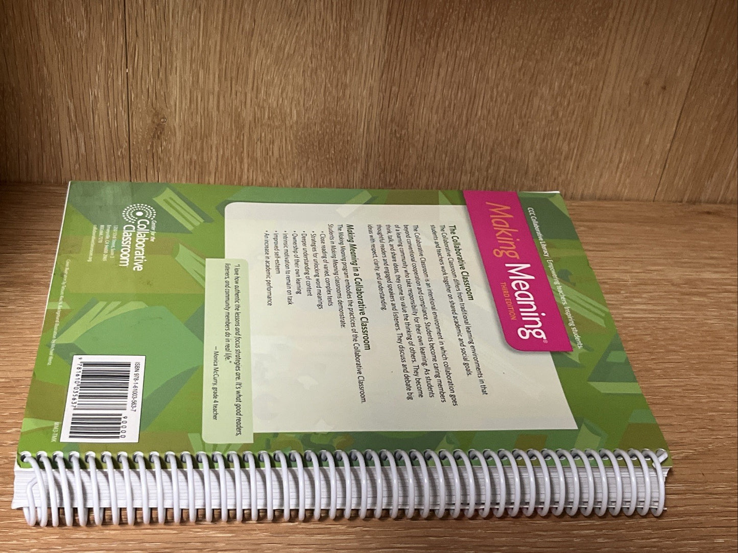 Making Meaning 3rd Edition Teacher's Manual - Grade K CCC Collaborative Literacy