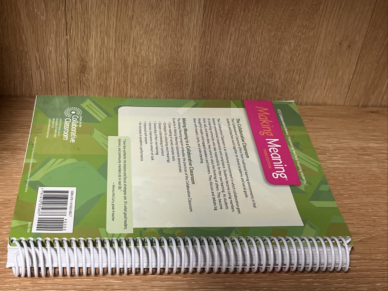 Making Meaning 3rd Edition Teacher's Manual - Grade K CCC Collaborative Literacy