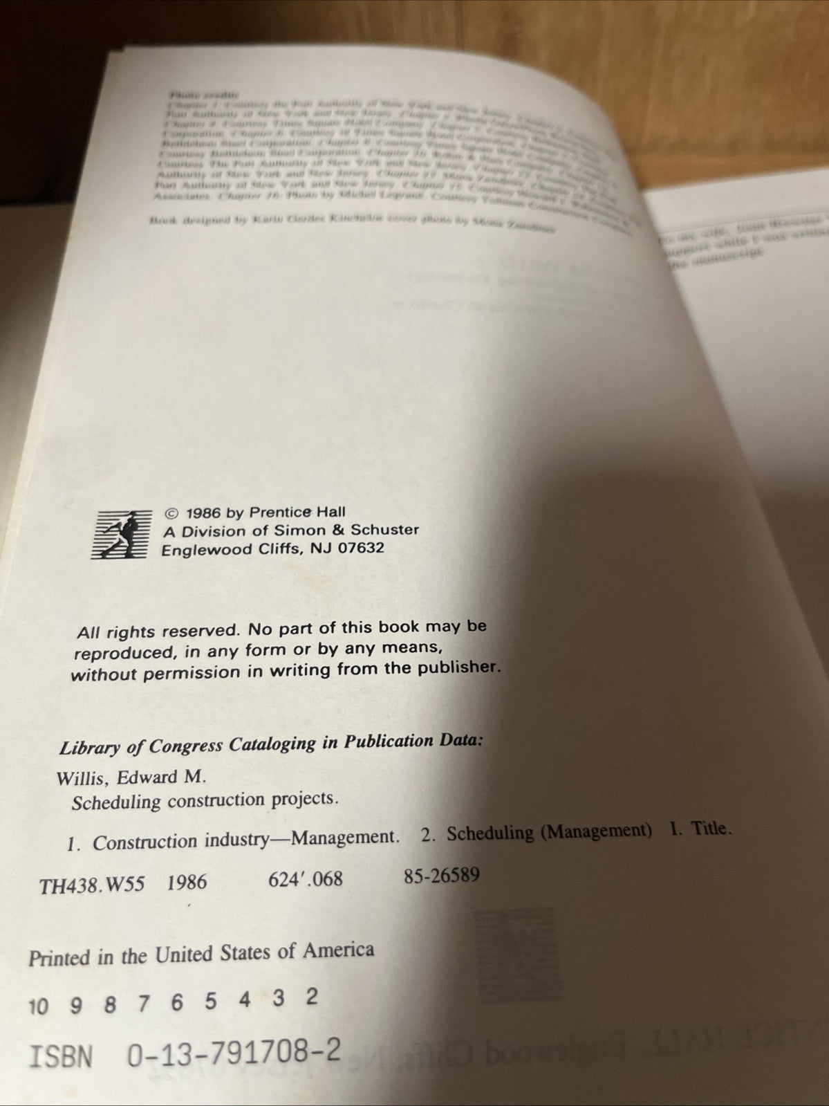 Scheduling Construction Projects First Edition Edward M Willis