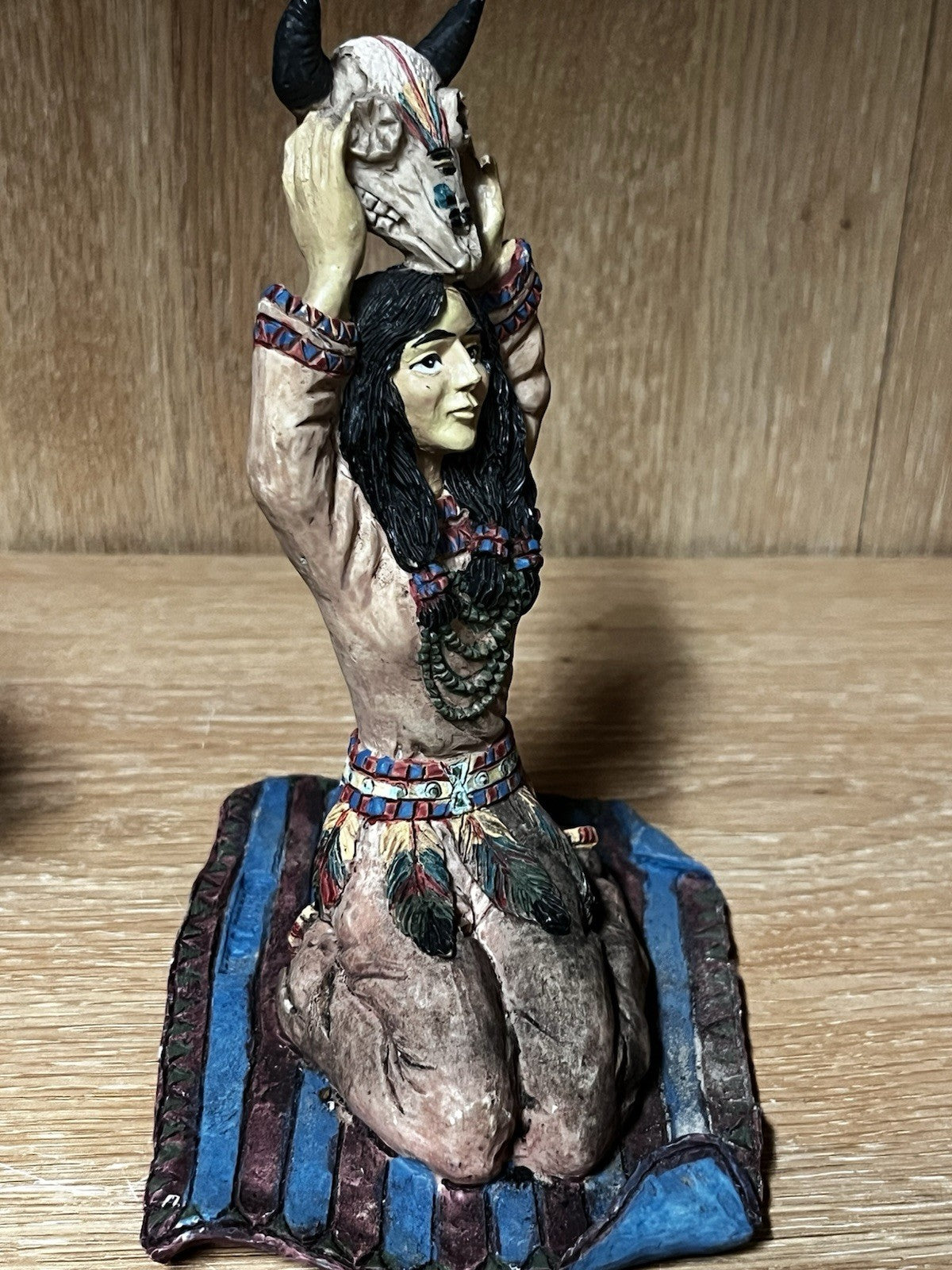 Native American India Family Figurine Details Decoration,hand paint 3 In Lot