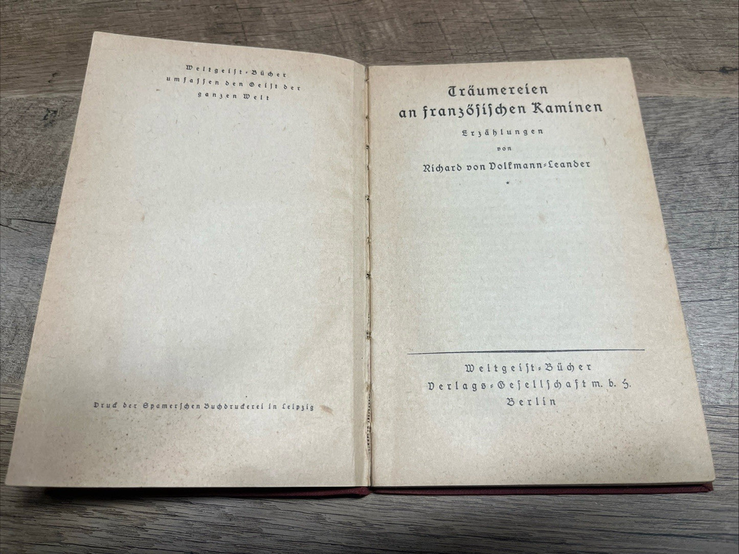 Traumereien an Franzosischen Kaminen Erzahlungen (Richard von Volkmann-Leander)
