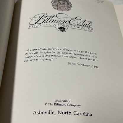 Vintage Biltmore Estate A National Historic Landmark Asheville NC 1991 Book